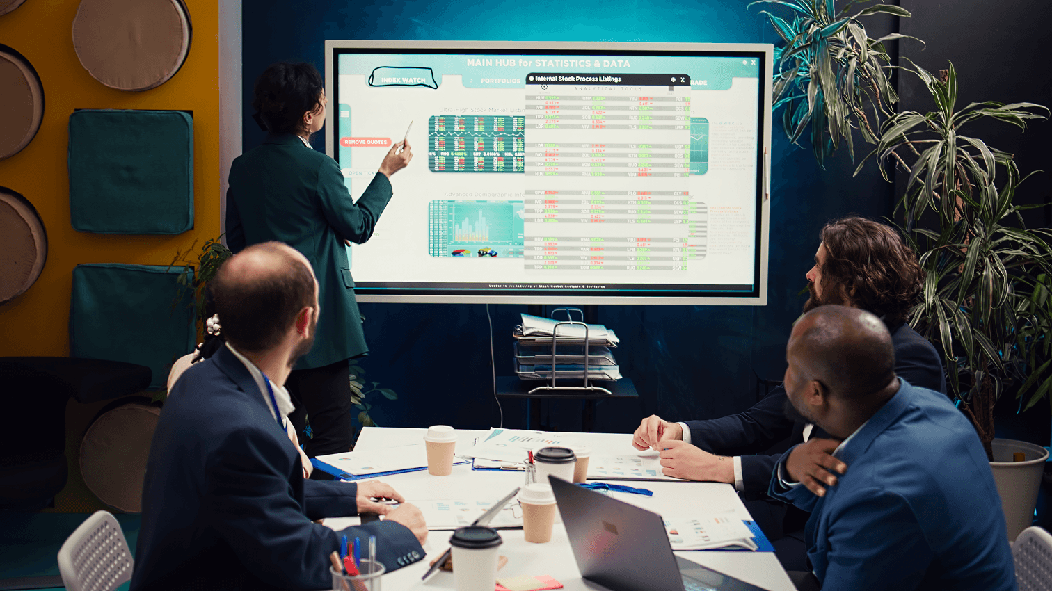 Financial performance overview dashboard illustration
